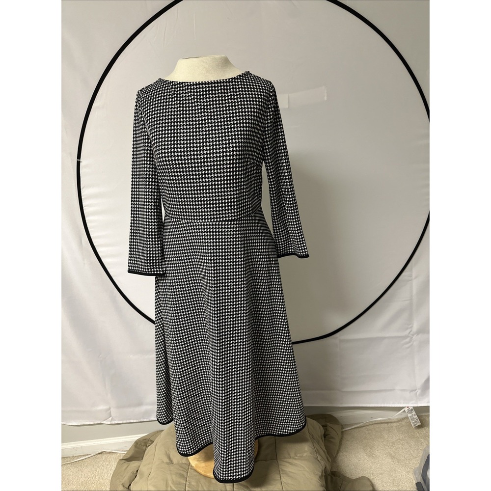 SHEIN Houndstooth Print Sheath Dress Women's Size Medium
